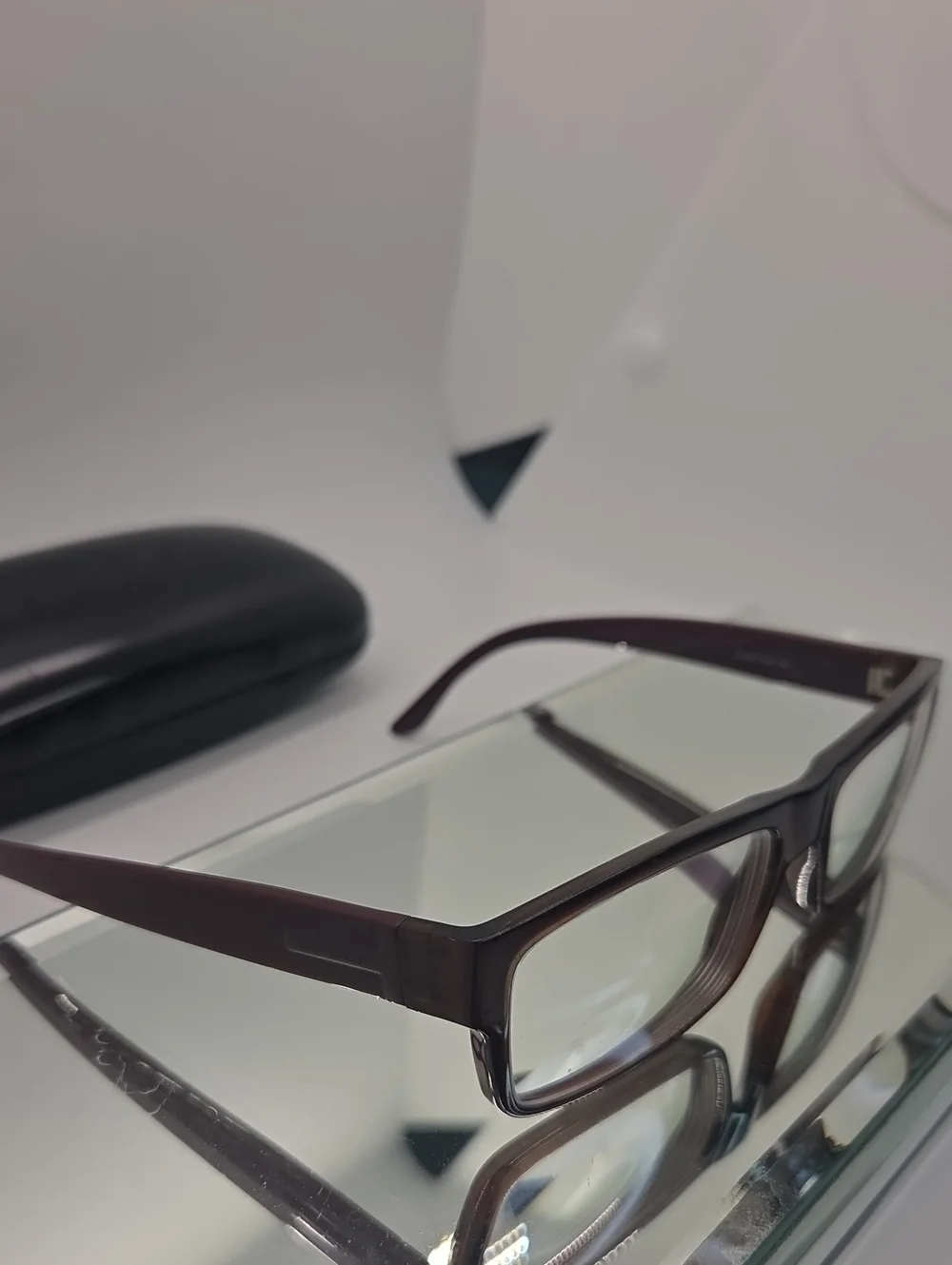 Gucci GG 1021 Dark Brown/Burgundy Rectangular Eyeglass Frame Prescription